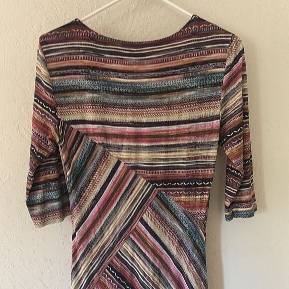 HOLD Peruvian Connection Monserrato Colorful Maxi Stretch Jarsey Dress. Size S - Picture 8 of 10